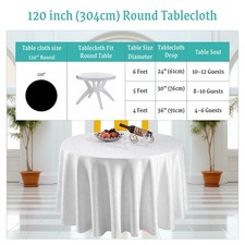 White Table Cloths Round