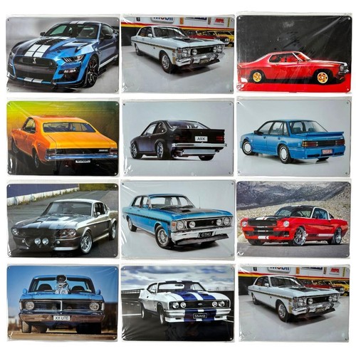 Metal car signs vintage - metal,