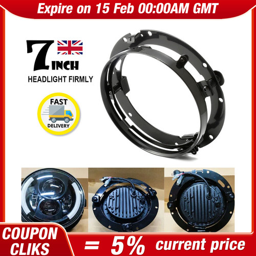 Black headlight round - black, 7"