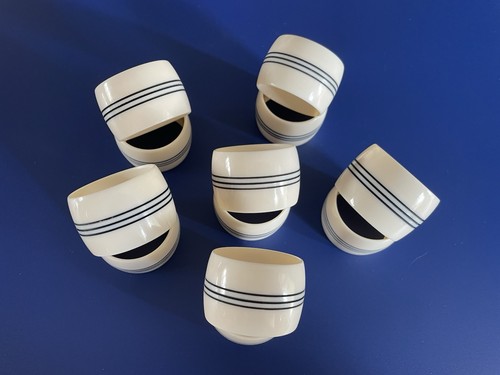 Vintage cream napkin rings - 12,