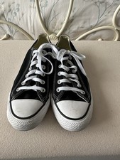 Ladies Black & White Converse Plimsoles Size 4.5