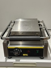 Buffalo CD474-02 Flat Plate Panini Grill Commercial Electric Sandwich Press