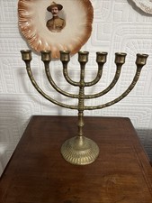 Fabulous Vintage 29cm Seven branch Brass candlestick Menorah
