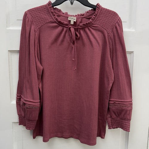 Ribbed tie neck top como - ribbed,