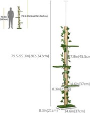PawHut 242cm Floor to Ceiling