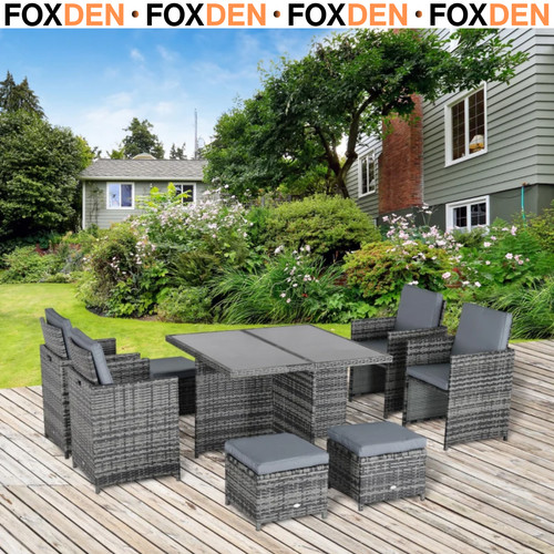 Seater rattan dining set - dining,