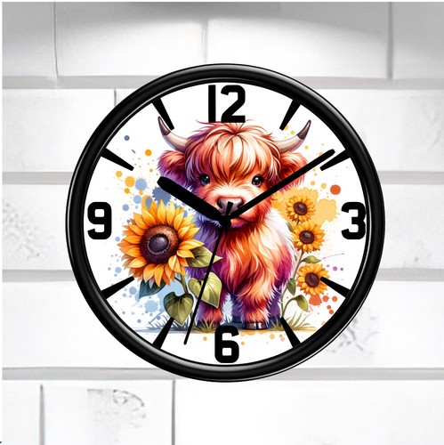 Highland cow wall clock - highland,