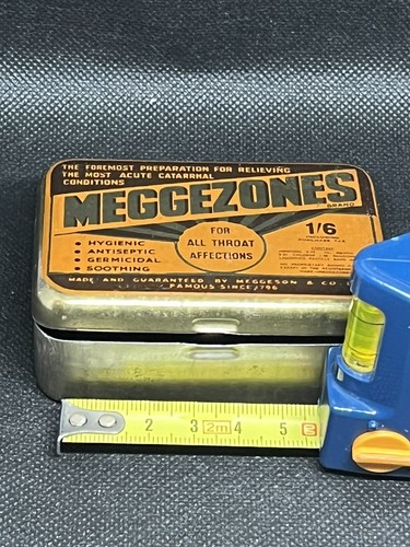 Vintage meggezones empty - empty, tin