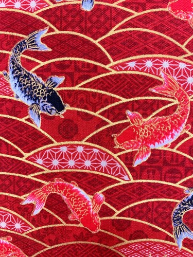 Fish fabric oriental - fish, koi