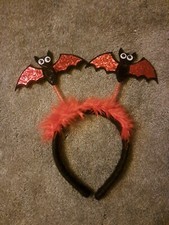 Halloween Red And Black Bat