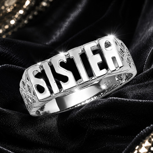 Sister ring sterling silver - sister,
