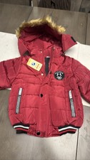 Boys Red Puffer Jacket Faux