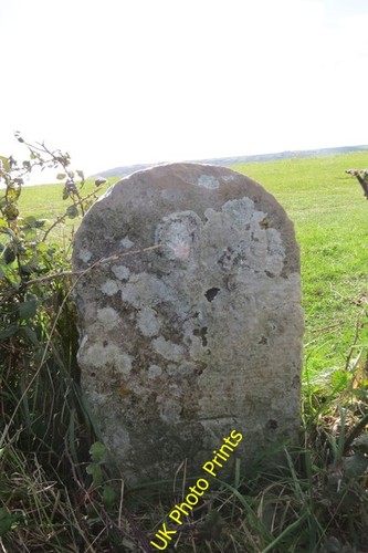 Photo 6x4 boundary stone with - photo,