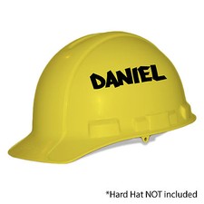 2 x Personalised Name Hard Hat Stickers Custom Safety Helmet Vinyl Decals