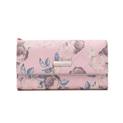 Ladies floral printed purse - floral,