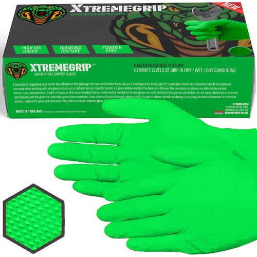 Green nitrile disposable - green,