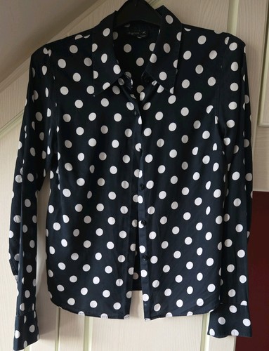 Agnes dark navy polka - navy, dot