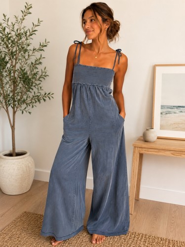 Komarov wide leg jumpsuit - wide,
