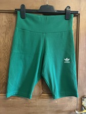 adidas Women's Green Stretch Shorts Size UK Small 8-10