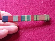WW2 Pacific Star, 1939-1945 Star & Defence Medal ribbon bar.