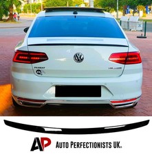 VW Passat Rear Gloss Black Boot Spoiler Lip Wing Body Kit Aero Splitter 2014-22