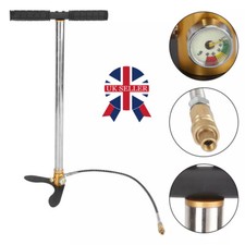 3 Stage Max. 6000psi Air Gun Rifle PCP Stirrup Charging Hand Pump w/ Gauge Hose