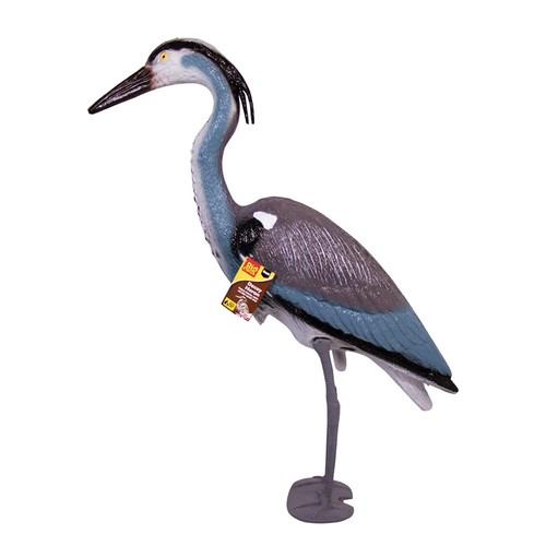 Standing grey heron decoy - heron,