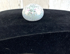 White Iridescent Heron Glass