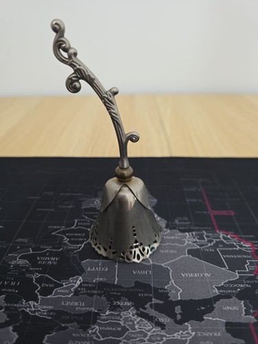 Vintage table bell rose - rose, shaped