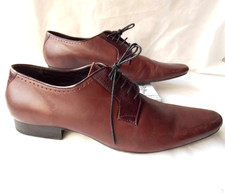 Men's H by Hudson Brown Leather Derby shoes UK11.5