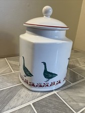Arthur Wood Green Ducks Storage Jar Biscuit/tea 7” Tall VGC