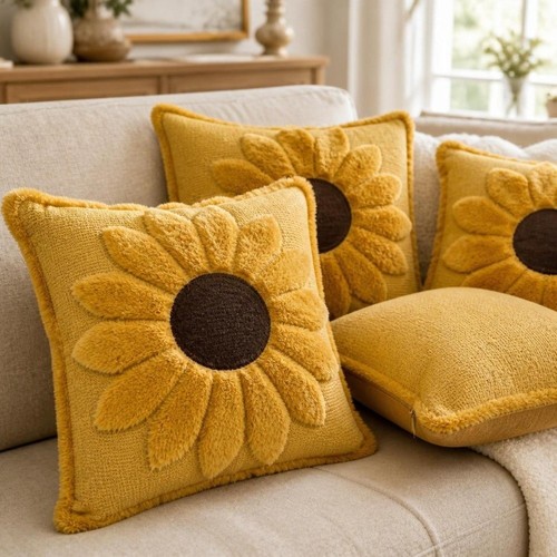 Quilted sunflower plush - ‌quilted,
