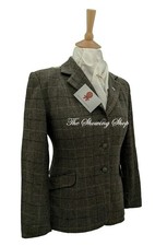 CALDENE MAIDS SOUTHWOLD GREEN TWEED SHOWING/ HUNTING JACKET SIZE 8 (32)
