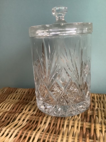 Vintage cut crystal biscuit - vintage,
