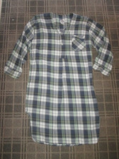 Terrace Club MEN'S SIZE L 42-44" CHEST NIGHTSHIRT NIGHTGOWN VINTAGE 80's PLAID