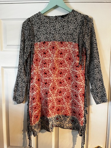 Zara boho fringe - dress, mini
