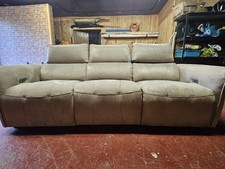 Sofology Cadenza Fabric Power Reclining Sofa - Tara Nutmeg - Excellent condition