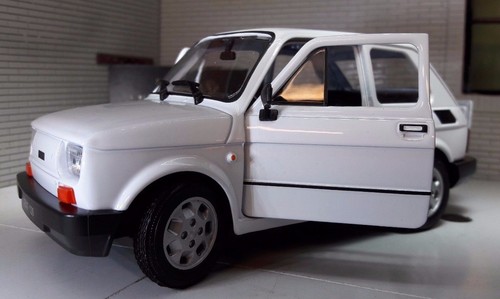 Fiat 126 white - 126, welly