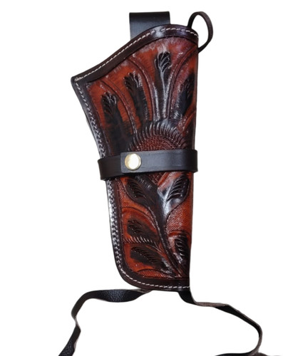 Western leather gun holster - western,