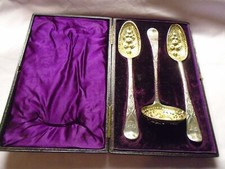 A CASED PAIR OF ANTIQUE SOLID