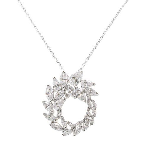 Swarovski silver necklace - silver,
