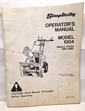 USED OPERATORS MANUAL FOR