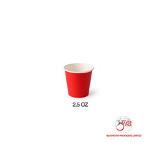 2.5 oz Disposable Red Paper Shot Cups / Party / Catering /Alternate to Glass