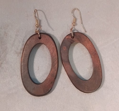 Wooden acorn earrings boho - wooden,
