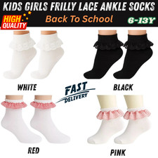 3-12Pairs Girls Frilly Lace