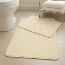 Block Bath Mat 2Piece Set Non