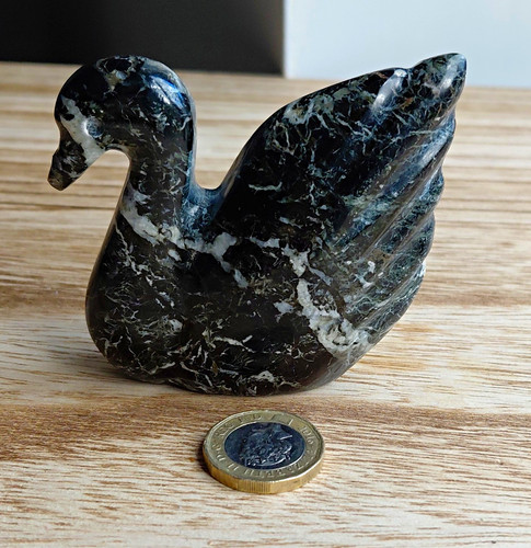 Black white marble effect - black,