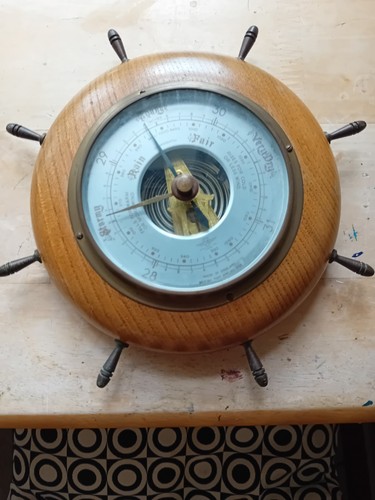 Vintage barometer shape like - barometer,
