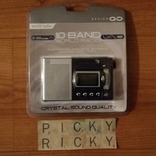 Design Go World Radio 10 Band Receiver Crystal Sound Quality Alarm Clock FM AM