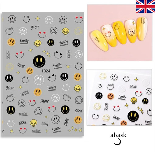 Nail stickers smiley face - face, self